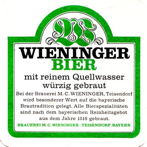 teisendorf bgl-by wieninger bier 1a (quad185-grner rahmen u gerade)